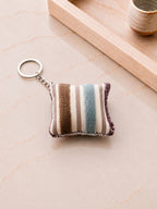 Stripped Elegance Mini Cushion Keychain