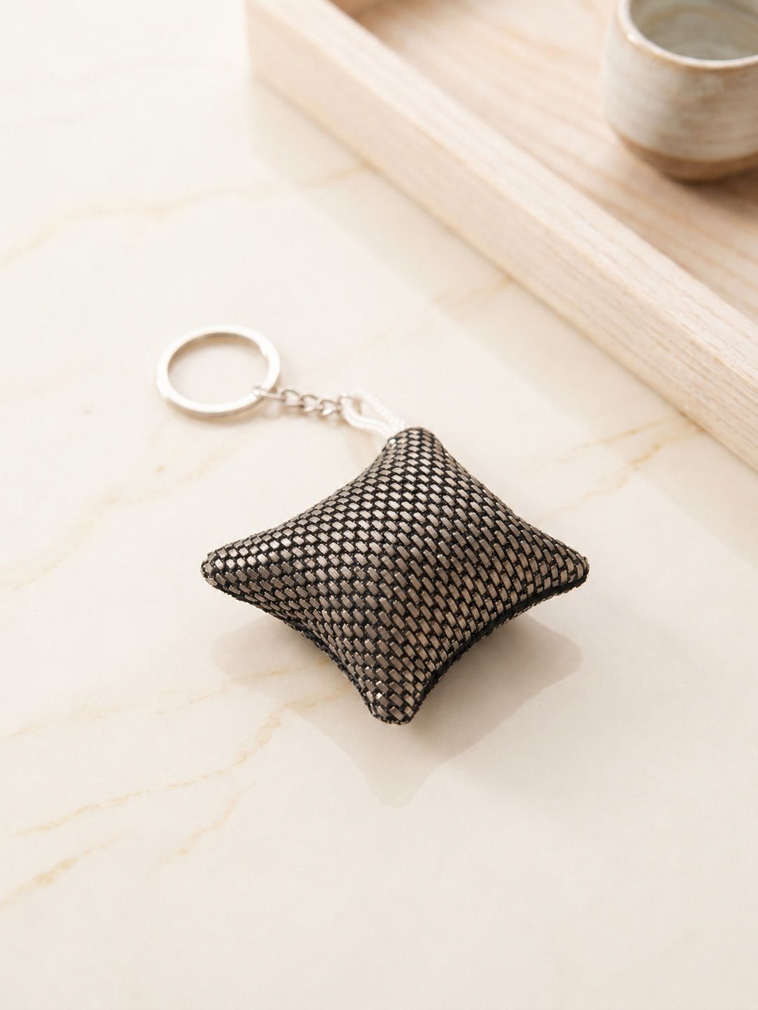Golden Knot Mini Cushion Keychain