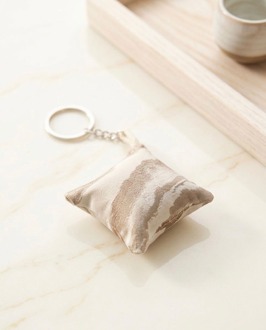 Desert Marble Mini Cushion Keychain