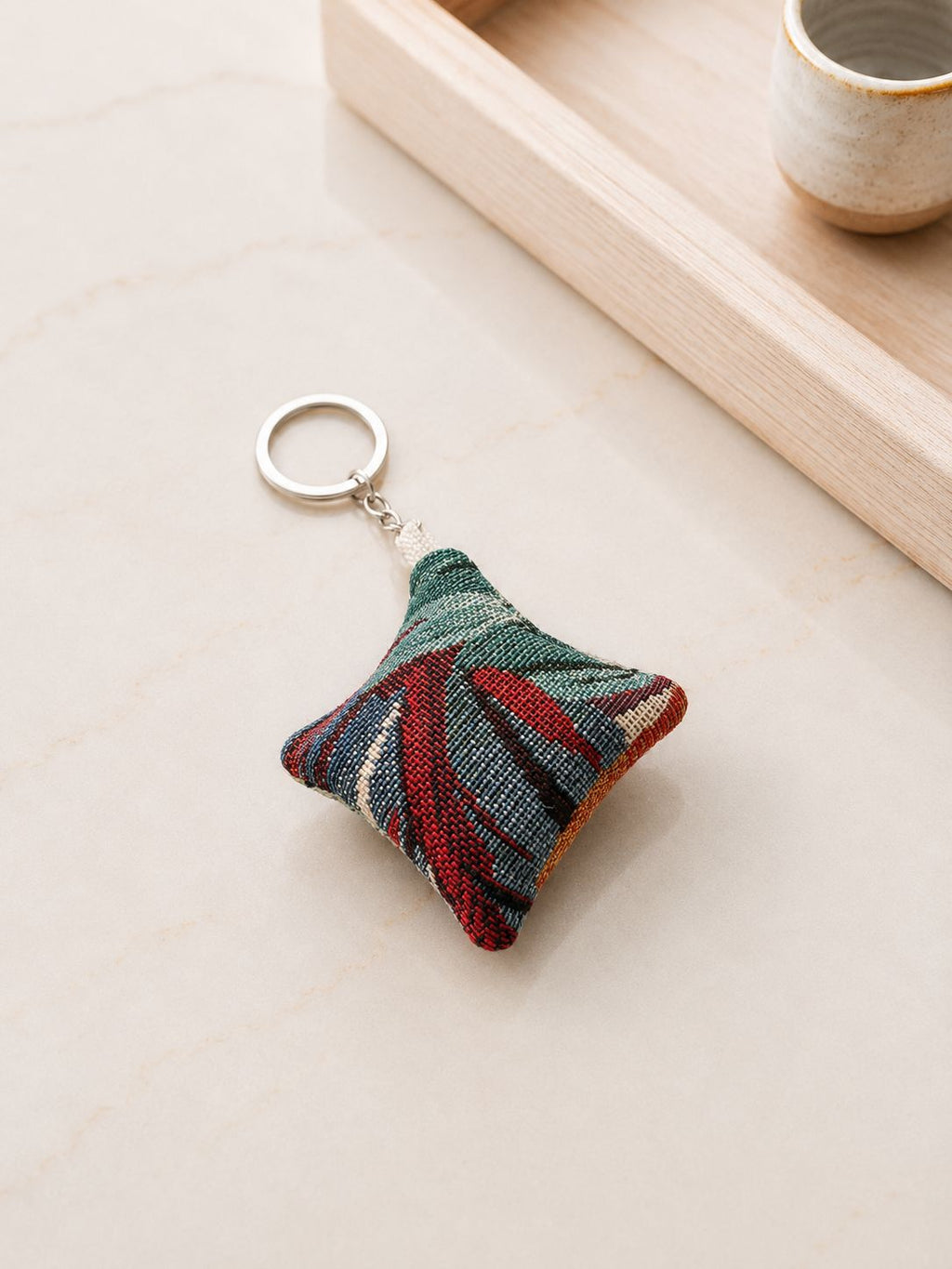 Tropical Tide Mini Cushion Keychain