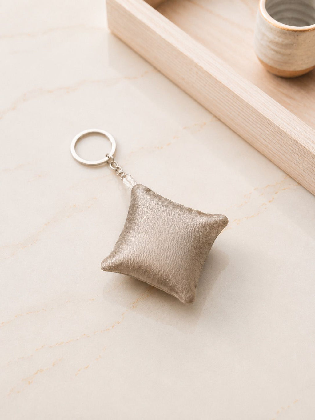 Desert Marble Mini Cushion Keychain